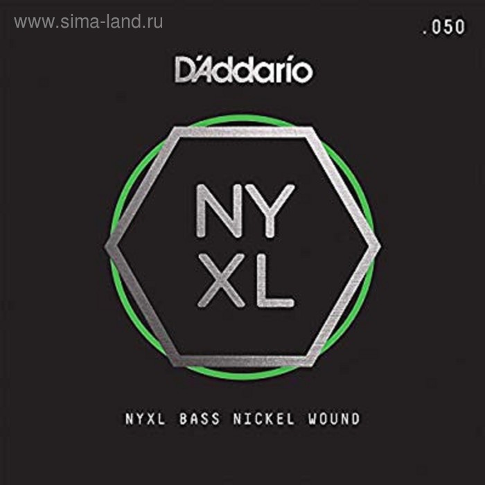 фото Отдельная струна для бас-гитары d'addario nyxlb050 nyxl никелированная, 050 d`addario