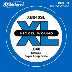 

Отдельная струна для бас-гитары D'Addario XB040SL Nickel Wound никелированная, .040, Super Long 45