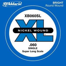 

Отдельная струна для бас-гитары D'Addario XB060SL Nickel Wound никелированная, .060, Super Long 45