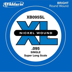 

Отдельная струна для бас-гитары D'Addario XB095SL Nickel Wound никелированная, .095, Super Long 45