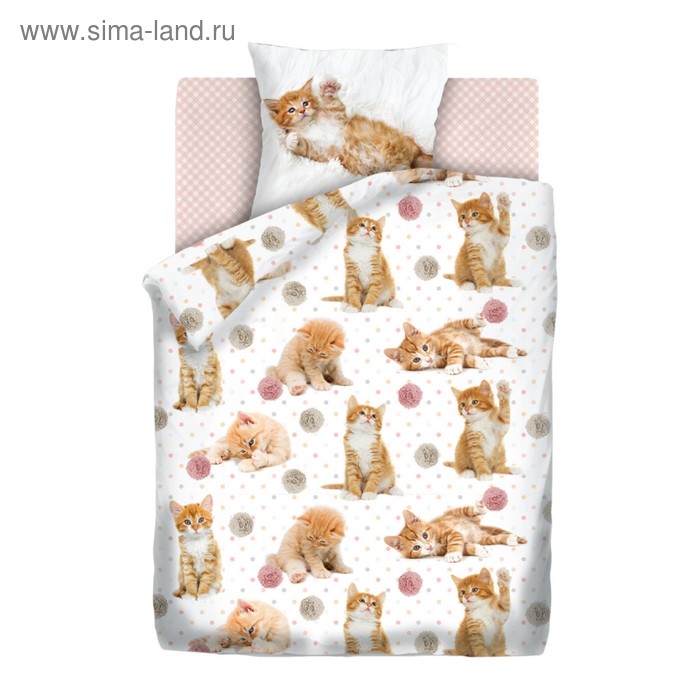 Детское постельное бельё 1,5 «4 YOU» Fun&Cute Cute kittens, 143х215, 150х214, 70х70см