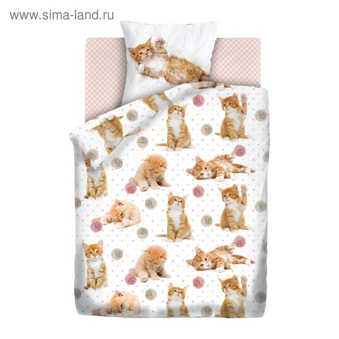 фото Детское постельное бельё 1,5 «4 you» fun&cute cute kittens, 143х215, 150х214, 70х70см for you