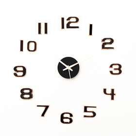 Часы-наклейка DIY "Данбери", золотистые, 50 см, плавный ход (+механизм), микс