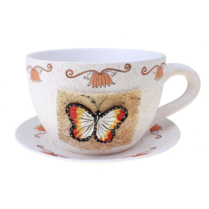 Кашпо-чашка "Бабочка" среднее