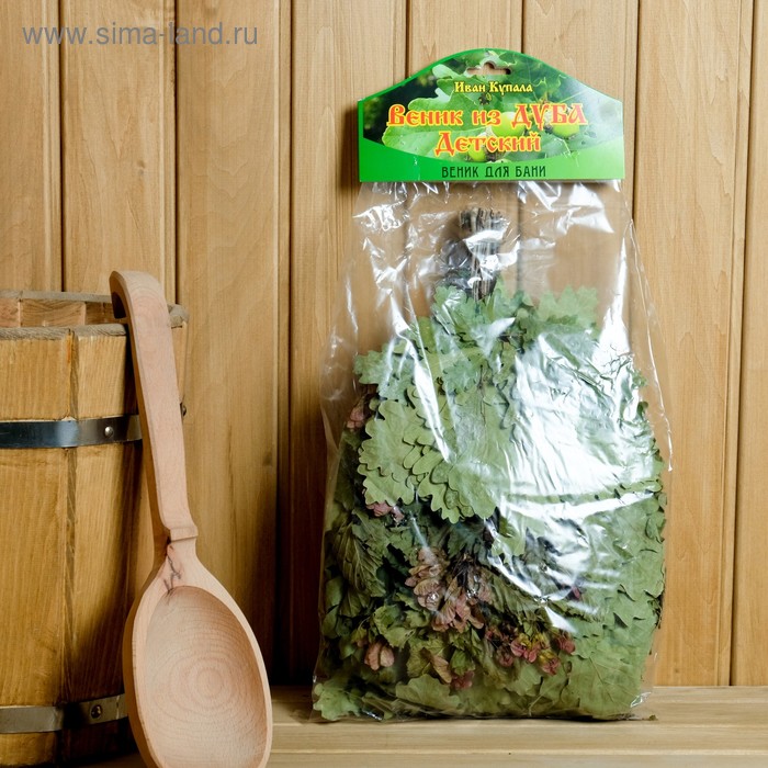 

Веник для бани дубовый "Детский", в индивидуальной упаковке