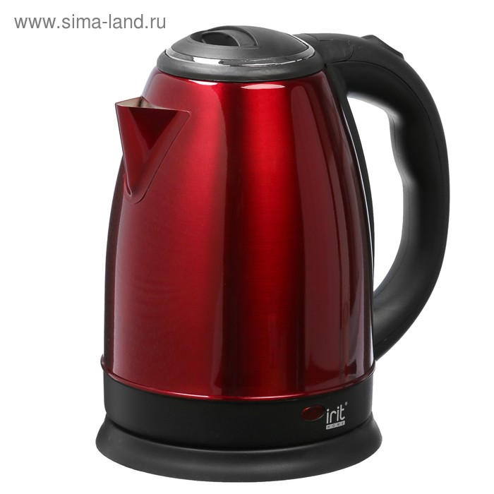 Чайник электрический Irit IR-1343, металл, 2 л, 1500 Вт, красный