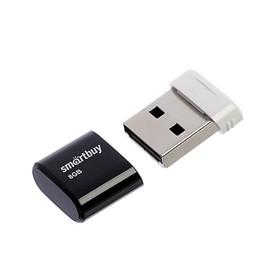 Флешка Smartbuy Lara, 8 Гб, USB2.0, чт до 25 Мб/с, зап до 15 Мб/с, черная