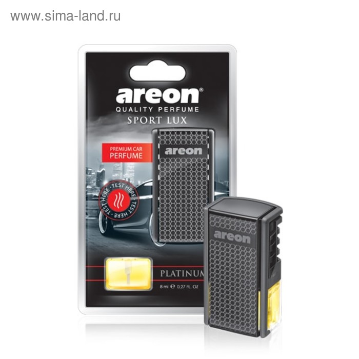 Ароматизатор Areon Car, на печку, жидкий, блистер, аромат платина, 8 мл 51470a