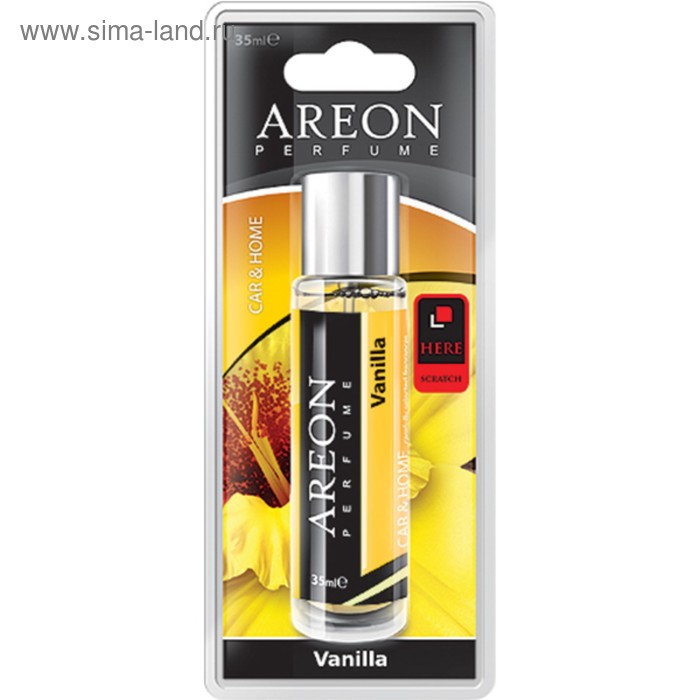 Ароматизатор - спрей Areon Perfume ваниль, 35 мл, блистер ароматизатор areon smile ring ваниль