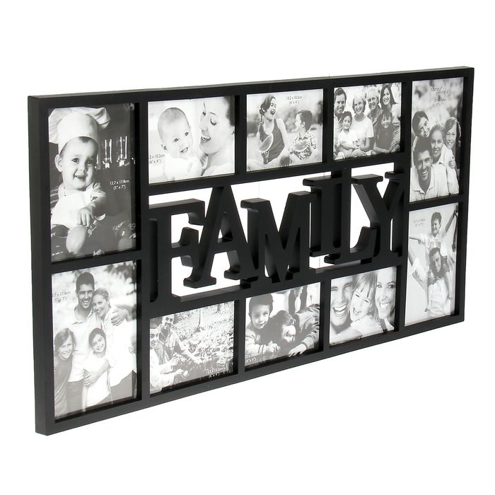Фоторамка "Семья" на 10 фото 10x15 см, 13x18 см