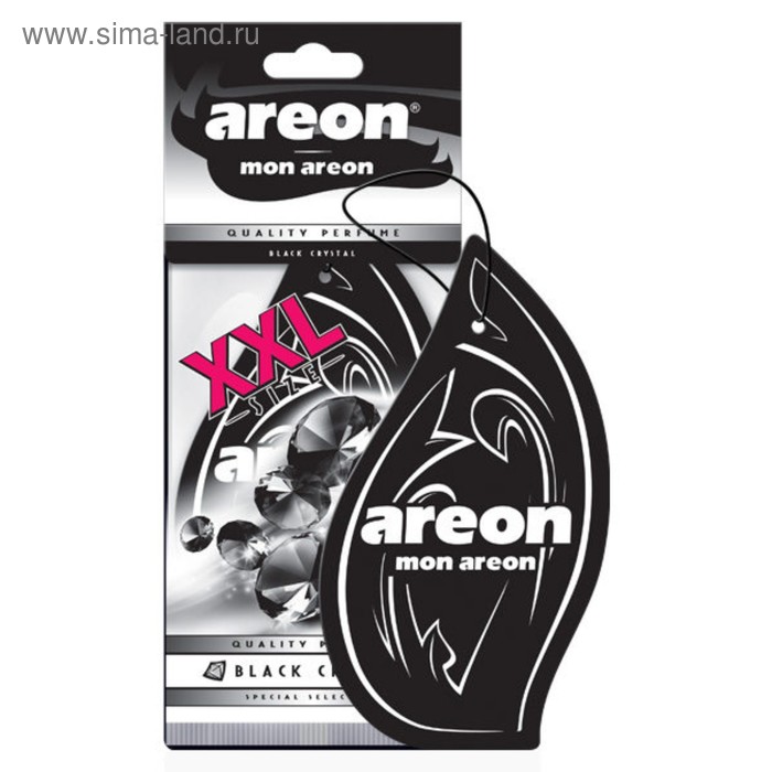 Ароматизатор Areon Mon XXL, на зеркало, аромат чёрный кристалл 26667c