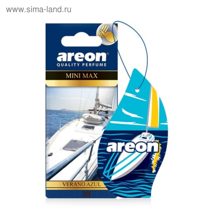 фото Ароматизатор на зеркало areon mini max verano azul