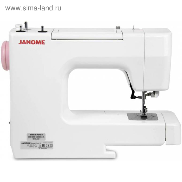 

Швейная машина Janome Pink 25, 60 Вт, 25 операций, автомат,бело-розовая