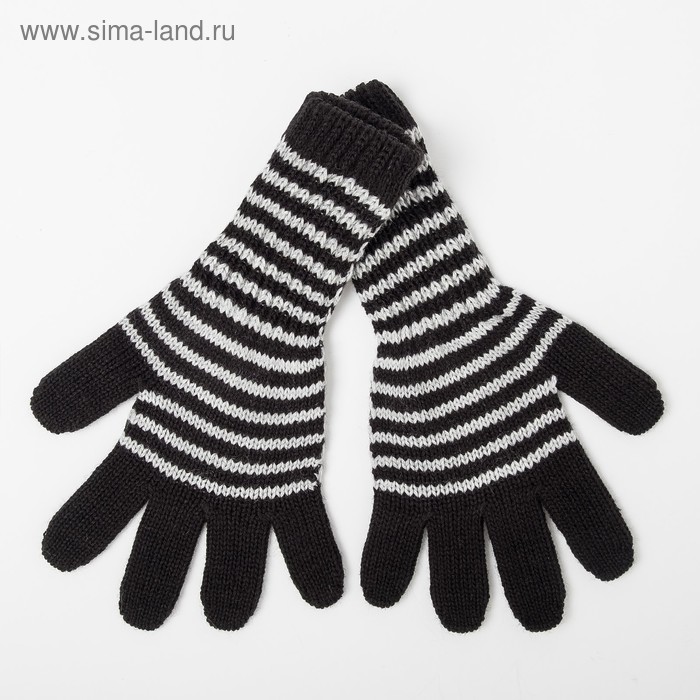 фото Перчатки для девочки удлинённые, чёрный, размер 16 снежань