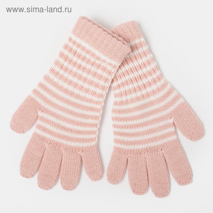 Перчатки для девочки удлинённые, розовый, размер 16