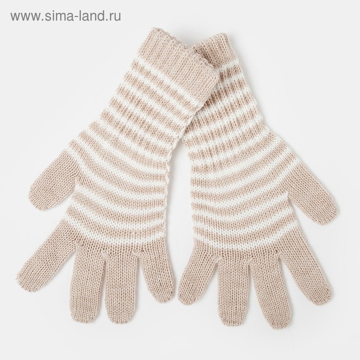 фото Перчатки для девочки удлинённые, бежевый, размер 16 снежань