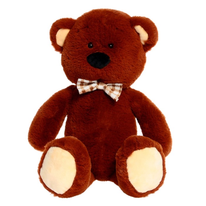 Мягкая игрушка Зоопарк с бантиком «Медведь», 40 см мягкая игрушка медведь с бантиком в горох 26 см цвет бежевый