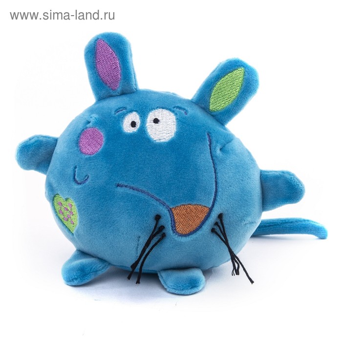 Мягкая игрушка Button Blue «Мышка», синяя, 10 см