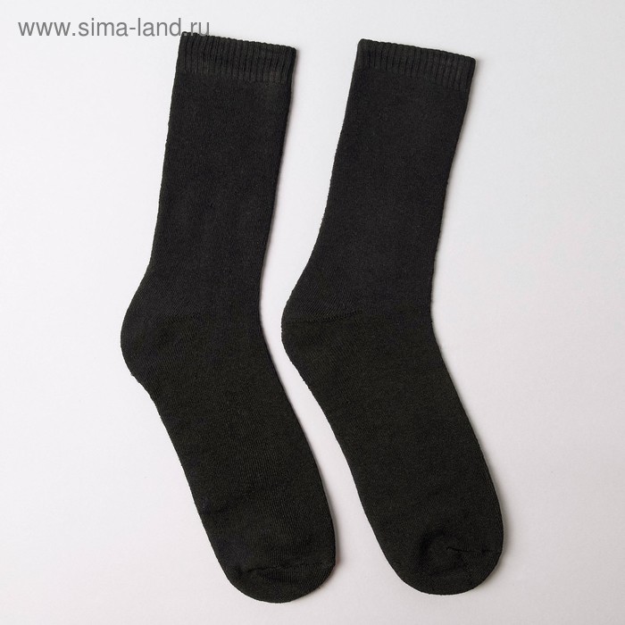 фото Носки мужские махровые, цвет чёрный, размер 27-29 happy frensis