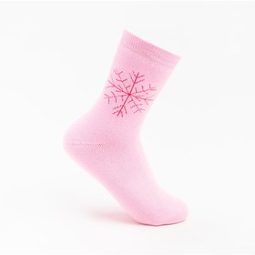 Носки женские махровые «Снежинка», цвет светло-розовый, размер 23-25 Ош