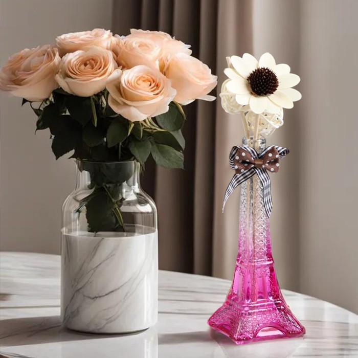 Набор подарочный "Париж": ваза,свечи,аромамасло сакура,декор, "Богатство Аромата"
