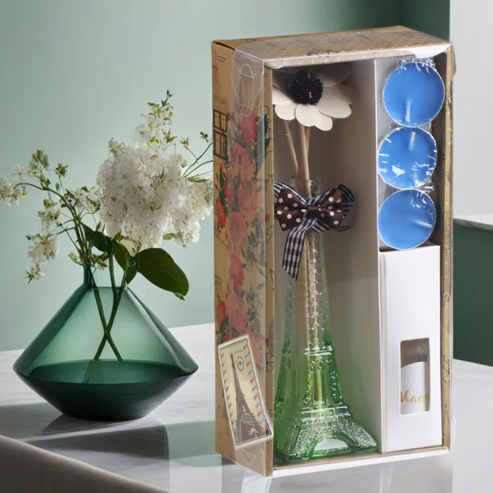 Набор подарочный "Париж": ваза,свечи,аромамасло жасмин,декор, "Богатство Аромата"14 февраля