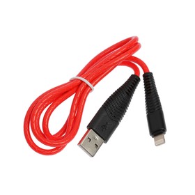 

Кабель LuazON, Lightning - USB, 1 А, 1 м, красный