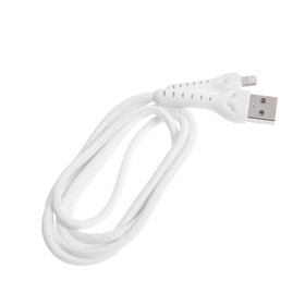 

Кабель LuazON, Lightning - USB, 1 А, 1 м, усиленный штекер, белый