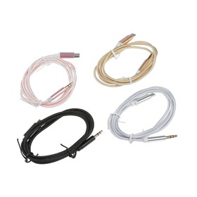 

Кабель LuazON, Type-C - Jack 3.5 мм(m), 1 м, МИКС