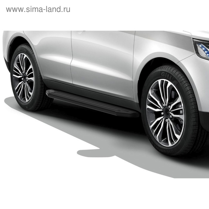 Порог-площадка Premium-Black RIVAL, Geely Emgrand X7 2019-н.в., с крепежом, A173ALB.1904.1 порог площадка premium rival hyundai santa fe 2018 2020 с крепежом a180alp 2307 1