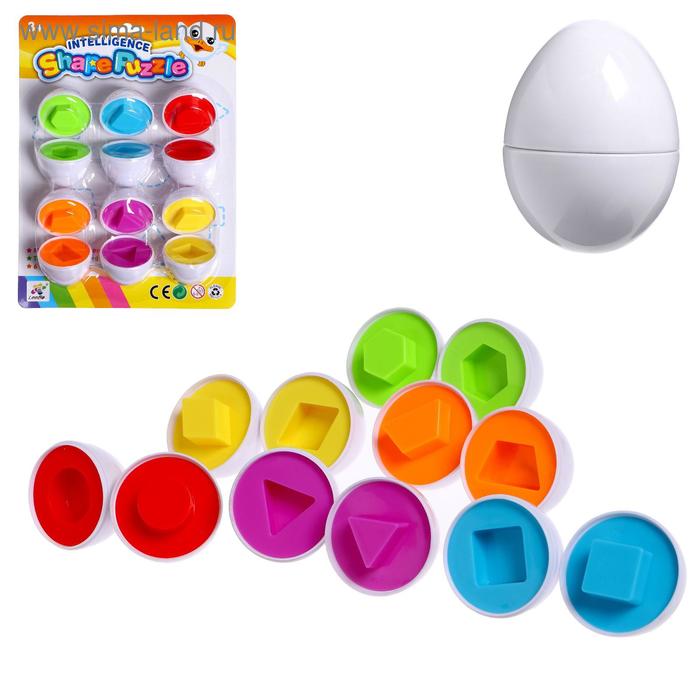 Развивающая игрушка «Яйца», сортер, набор 6 шт., цвета МИКС сортеры без бренда развивающая игрушка яйца сортер набор 6 шт цвета микс