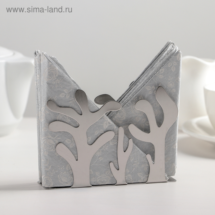 

Салфетница «Танец леса», 12×3,2×8,5 см, цвет хром