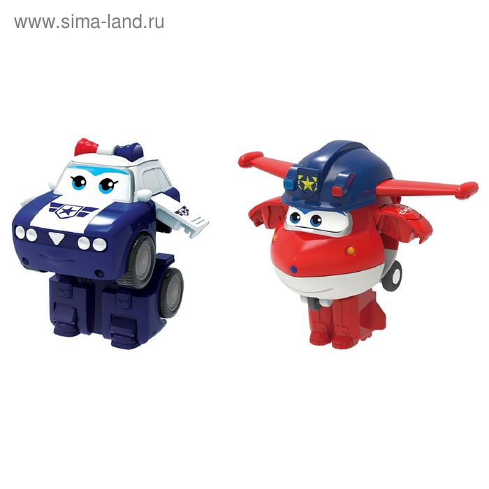 Мини-трансформеры SUPER WINGS «Джетт и Пол», команда полиции