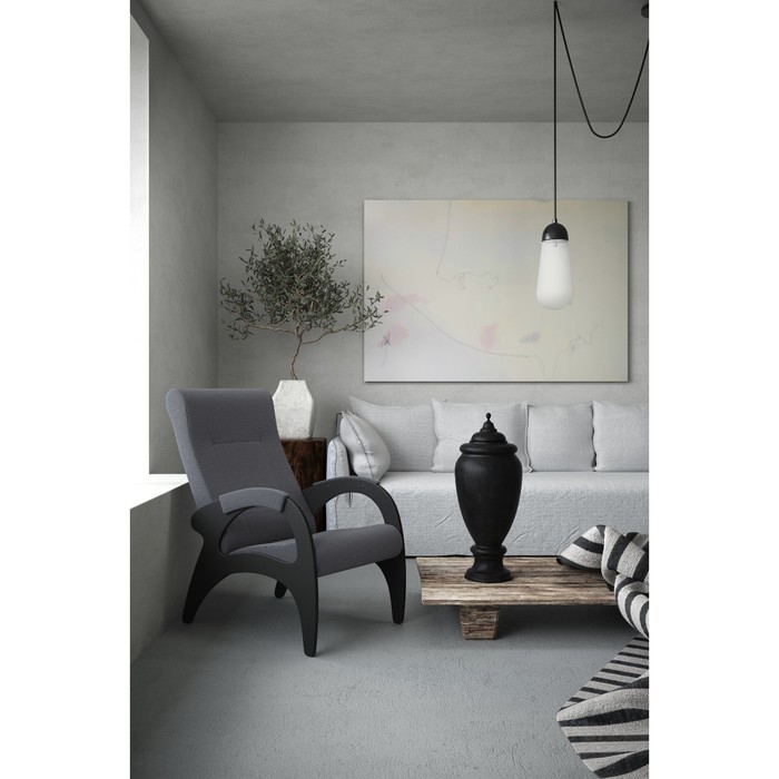 фото Кресло для отдыха «римини», 910 × 580 × 1000 мм, ткань, цвет графит кемпинггрупп
