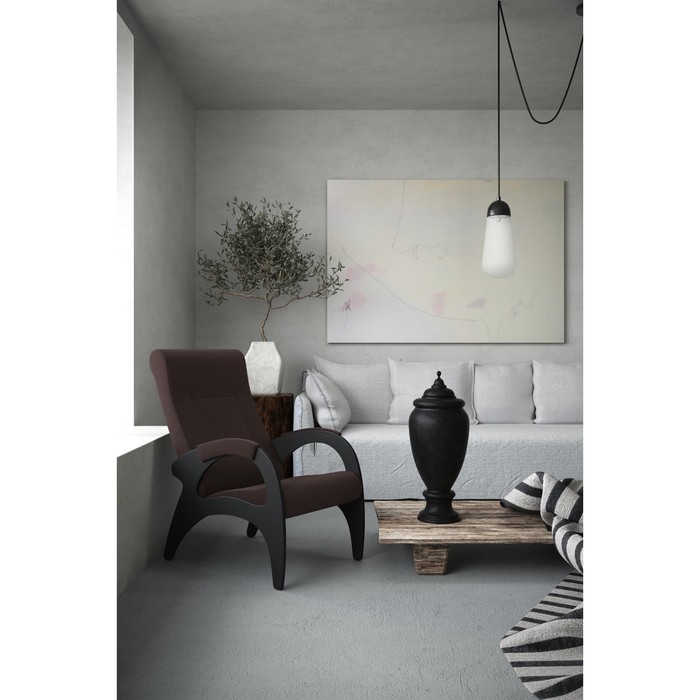 фото Кресло для отдыха «римини», 910 × 580 × 1000 мм, ткань, цвет шоколад кемпинггрупп