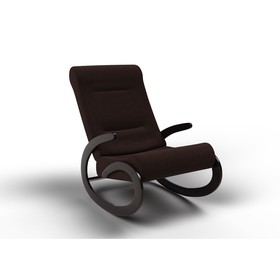 Кресло-качалка «Мальта», 1112 × 600 × 890 мм, ткань, цвет шоколад
