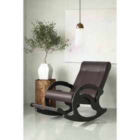 Кресло-качалка «Тироль», 1320 × 640 × 900 мм, экокожа, цвет венге