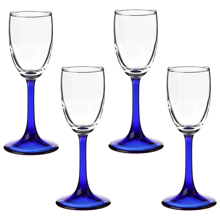 Набор рюмок для водки 73 мл Imperial blue, 4 шт