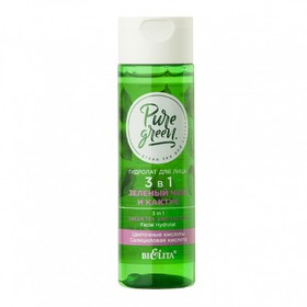

Гидролат для лица 3 в 1 Bielita Pure Green «Зелёный чай и кактус», увлажнение, 115 мл