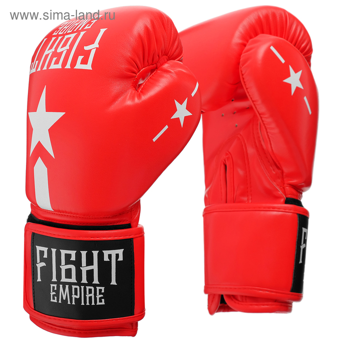 Перчатки боксёрские детские FIGHT EMPIRE, красные, размер 16 oz