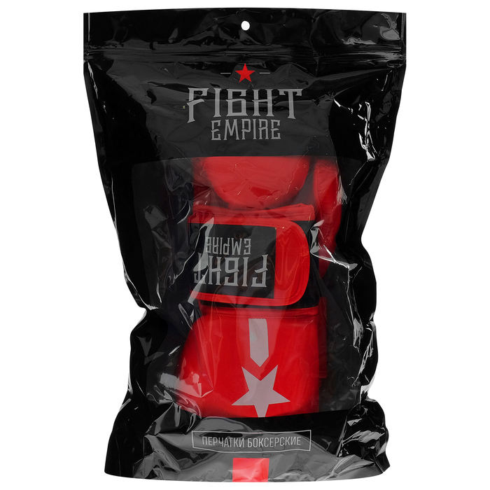 Перчатки боксёрские FIGHT EMPIRE, 16 унций, цвет красный