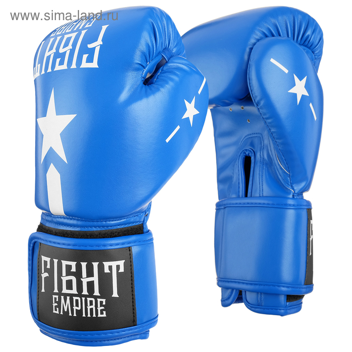 Перчатки боксёрские FIGHT EMPIRE, 16 унций, цвет синий перчатки боксёрские fight empire 4153928 16 унций цвет синий