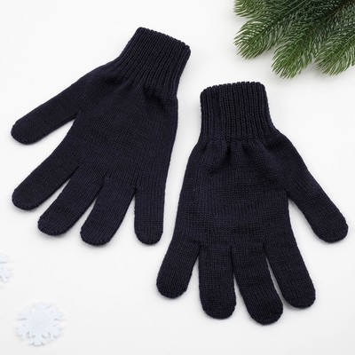 Перчатки мужские арт 101 цвет темно синий, р-р 22