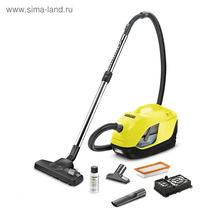 Пылесос Karcher DS 6 650 Вт 2 л с аквафильтром шланг 21 м чёрно-жёлтый 4249000₽