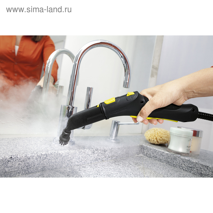 

Пароочиститель Karcher SC 5 EasyFix, 2200 Вт, 150 м2, нагрев 3 мин, 0.5/1.5 л, съёмный бак