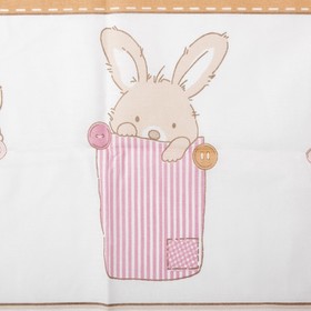 

Детское постельное бельё «Спящие зверюшки», цвет розовый, 112х147, 100х150, 40х60см