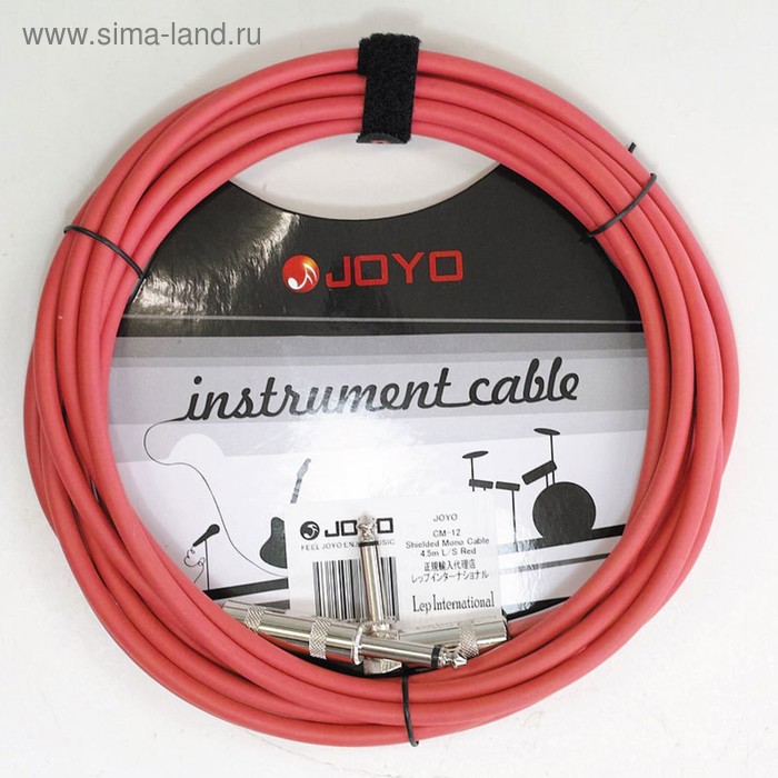 Инструментальный кабель JOYO CM-12 red (красный)