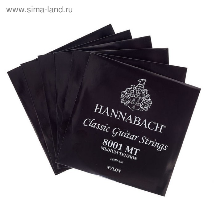 фото Струны для классической гитары hannabach 800mt black silver plated