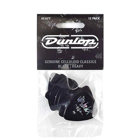 

Медиаторы Dunlop 483P03HV Genuine Celluloid 12шт, толстые, черные