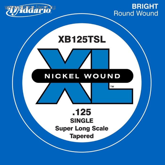 фото Отдельная струна для бас-гитары d'addario xb125tsl nickel wound tapered .125, super long scale 457 d`addario